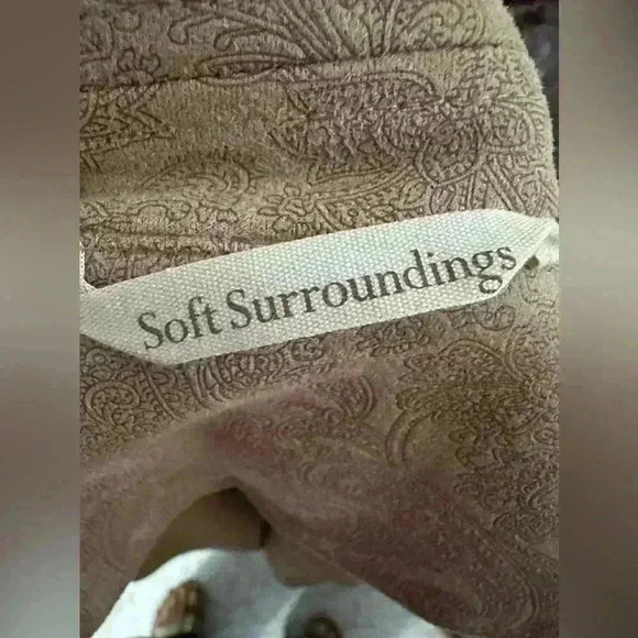 Soft Surrondings Women’s Jacket M Faux Suede Paisley Beige - Picture 7 of 7